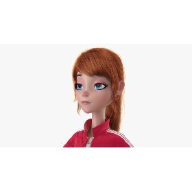 3D Cartoon Girl NoRig